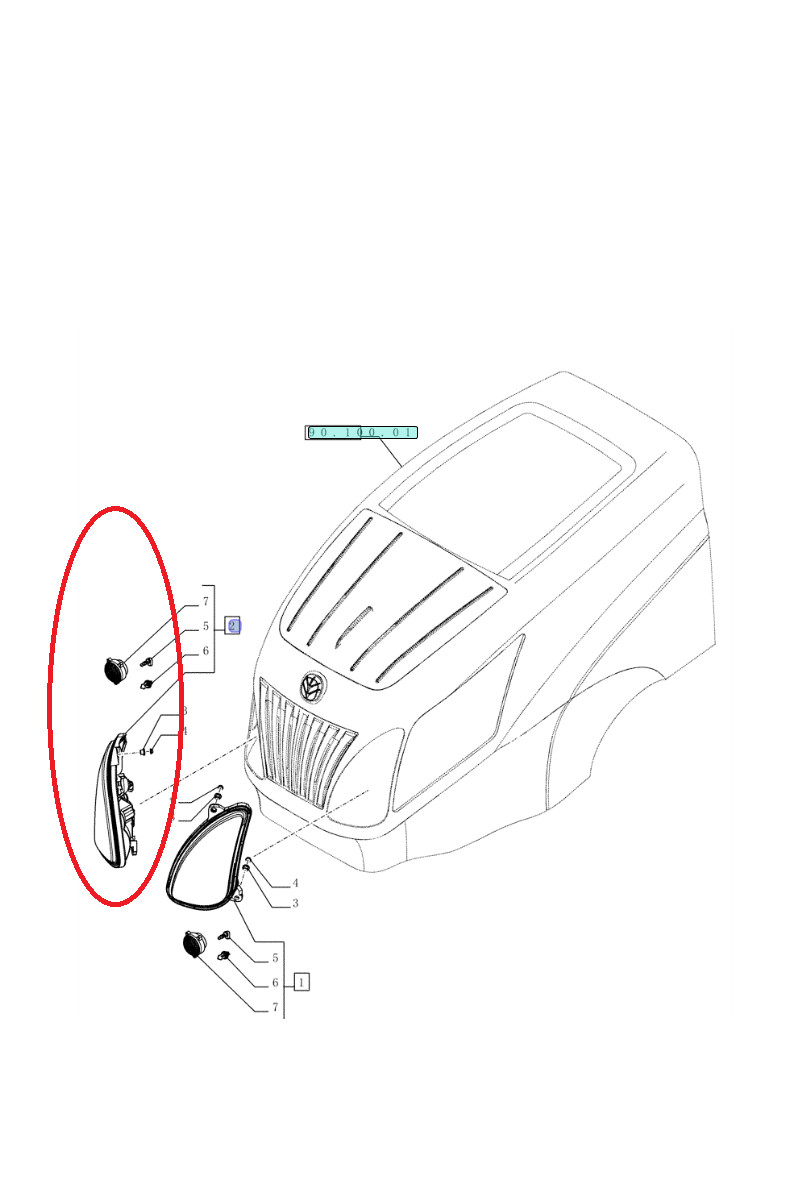 Фонарь передний правый New Holland CNH 84340250 - 87700667