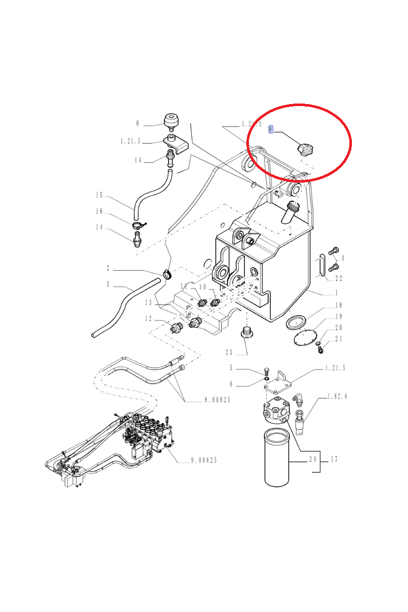 КРЫШКА БАКА NEW HOLLAND CNH 84246590 - 87583164