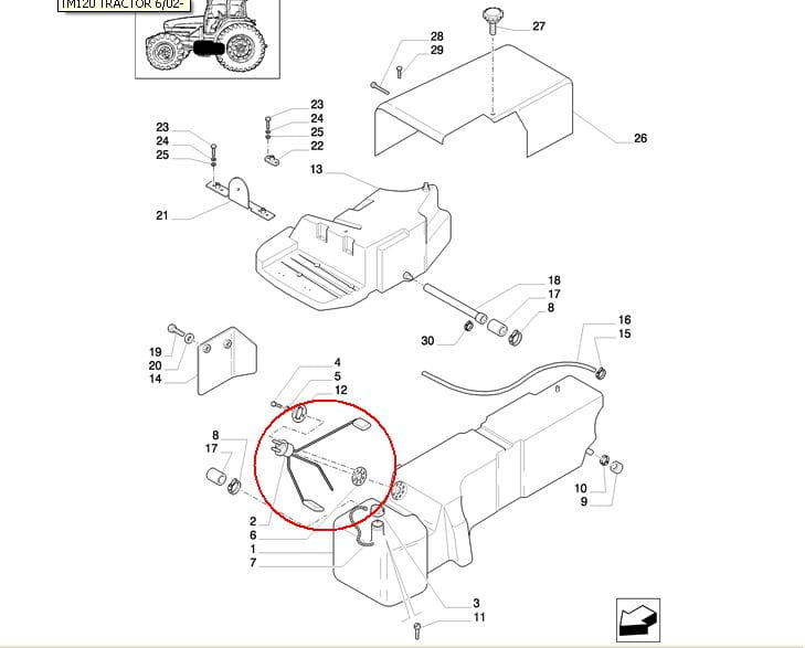 ДАТЧИК УРОВНЯ ТОПЛИВА NEW HOLLAND CASE 82014070 - 82023182