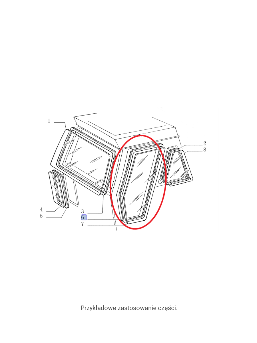 New Holland CNH 5130881 Уплотнитель стекла двери