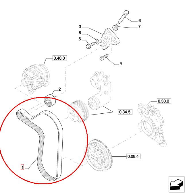 РЕМЕНЬ NEW HOLLAND CASE INTERVOLVED 2853138 - 47131754 - 5802350473