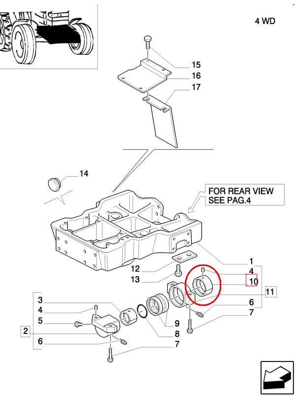 ЛАТУННАЯ ВТУЛКА ПЕРЕДНЕЙ ОСИ ПОДВЕСКИ NEW HOLLAND CASE 5140589