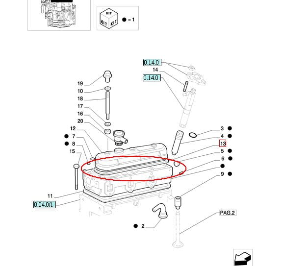 ПРОКЛАДКА КЛАПАНОВОЙ КРЫШКИ NEW HOLLAND CASE STEYR 99460554