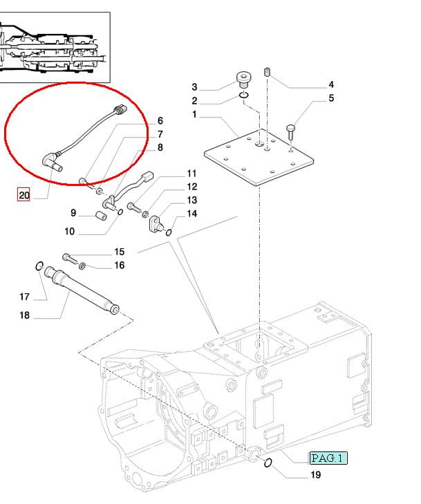 ДАТЧИК СКОРОСТИ КОРОБКИ ПЕРЕДАЧ NEW HOLLAND CASE STEYR 5173143 - 87564761 - 87357028