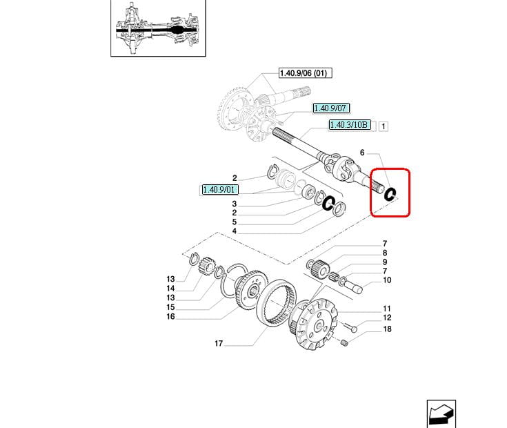 УПЛОТНИТЕЛЬ КОРОТКОГО ВАЛА NEW HOLLAND CASE 5169122 - 5183845 - 9840518