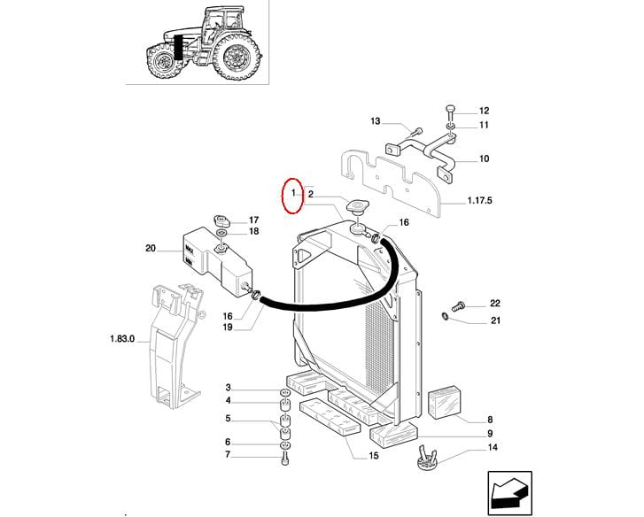 ОХЛАДИТЕЛЬ ВОДЫ NEW HOLLAND CASE 5169271 - S5169271