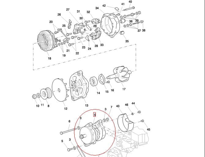 ГЕНЕРАТОР 130А 12В NEW HOLLAND CASE 89705428 - 9705428 - 47808162