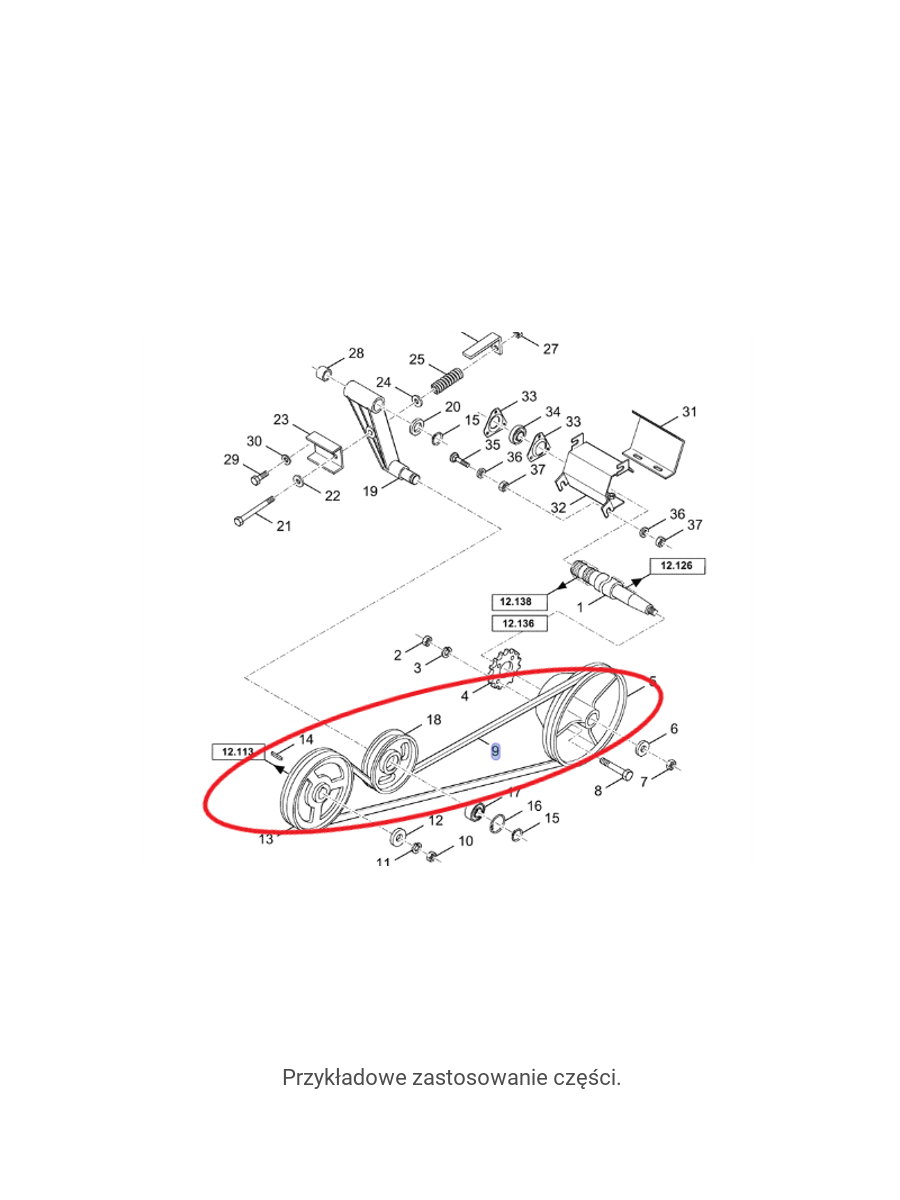 РЕМЕНЬ ПРИВОДА ЖАТКИ СТАРОГО ТИПА NEW HOLLAND 84026668