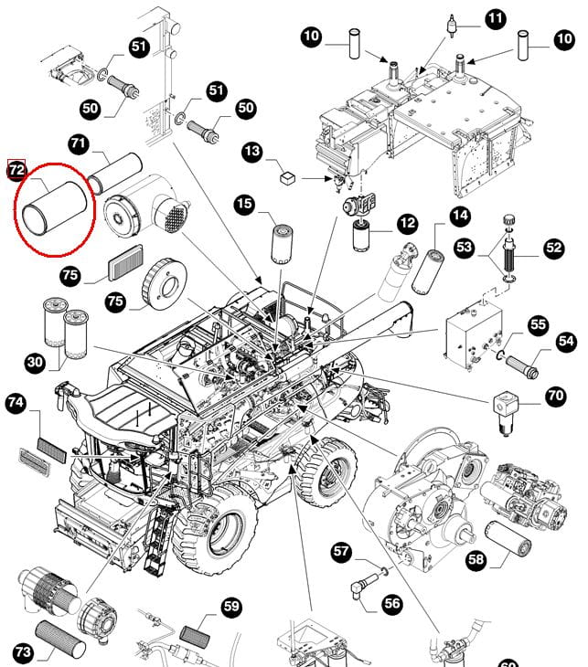 ФИЛЬТР НАРУЖНЫЙ ВОЗДУШНЫЙ NEW HOLLAND CASE 84386403 - 84432503 - 84819117