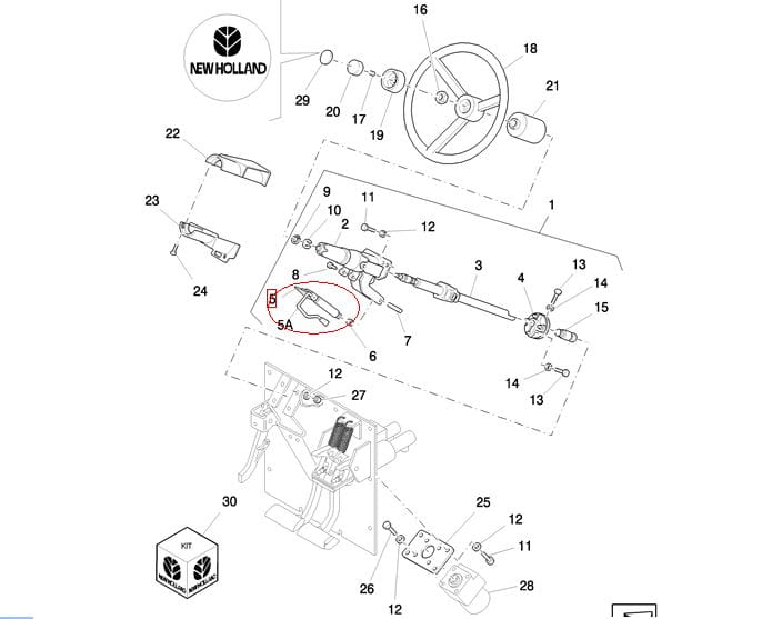 NEW HOLLAND РУЛЕВОЙ ДЕМПФЕР 86502831