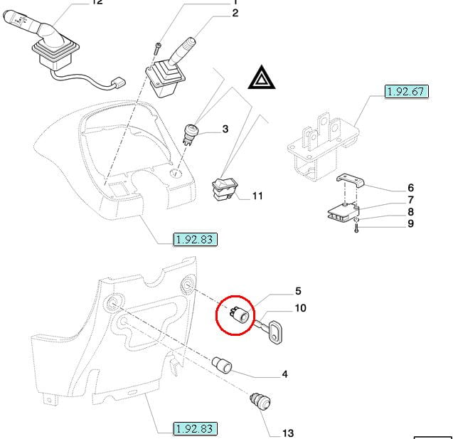 ВЫКЛЮЧАТЕЛЬ ЗАЖИГАНИЯ NEW HOLLAND CASE 5129862 - 5146155