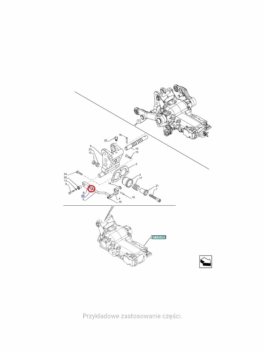 Гайка M10 CL8 New Holland Case CNH 100016