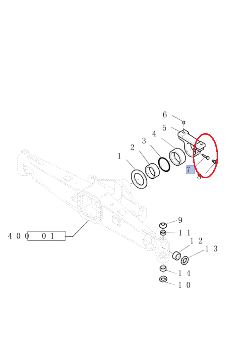 ВИНТ ОПОРЫ ПЕРЕДНЕЙ ОСИ NEW HOLLAND CNH 9967995 - 47546967 - 153326364