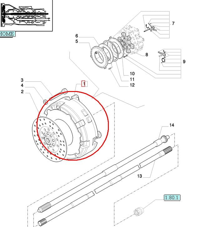 КОРПУС МУФТЫ ДВИГАТЕЛЯ NEW HOLLAND 87716719 - 5189875 - 84478095