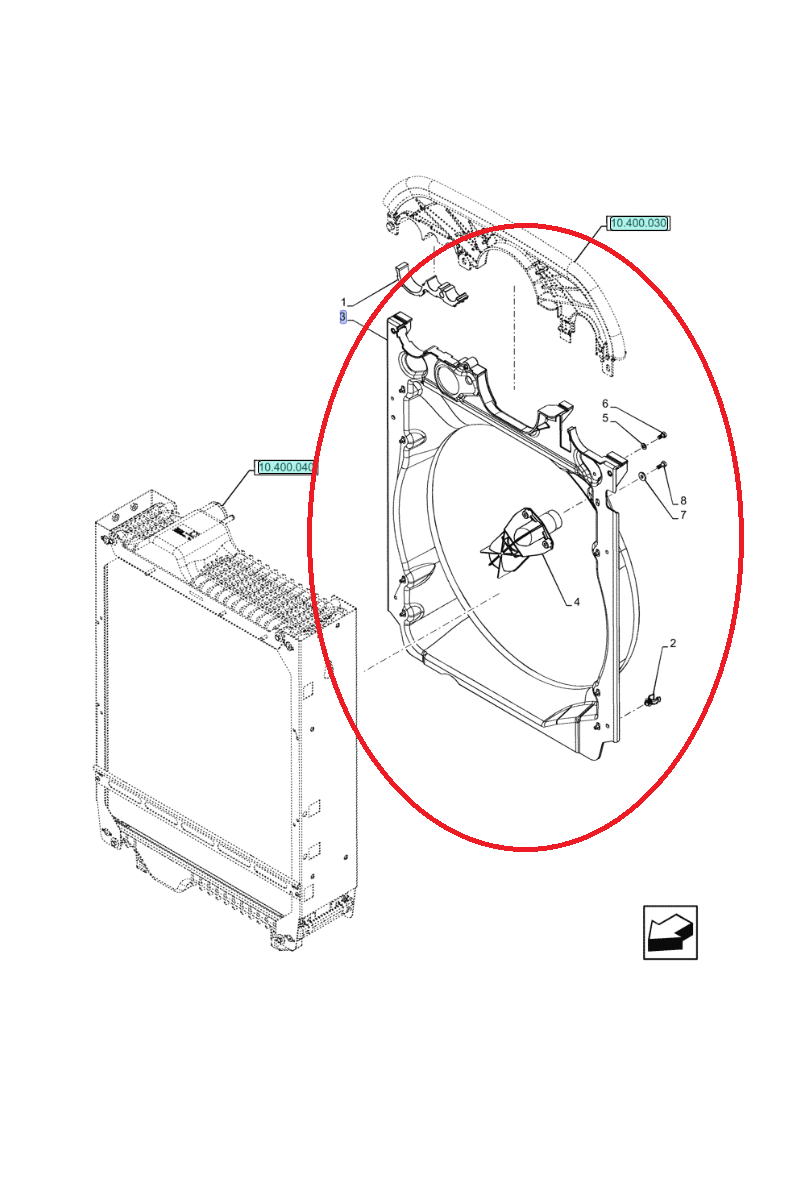 КОРПУС ВЕНТИЛЯТОРА NEW HOLLAND CNH 47702425 - 47644827