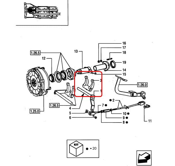 ВИЛКА СЦЕПЛЕНИЯ NEW HOLLAND CASE 4993814