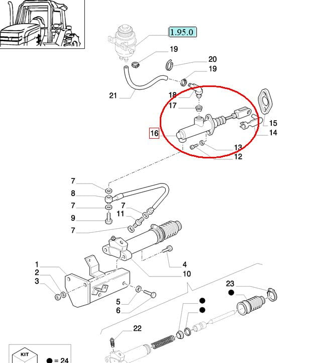 НАСОС СЦЕПЛЕНИЯ NEW HOLLAND CASE 82008704 - 84570230