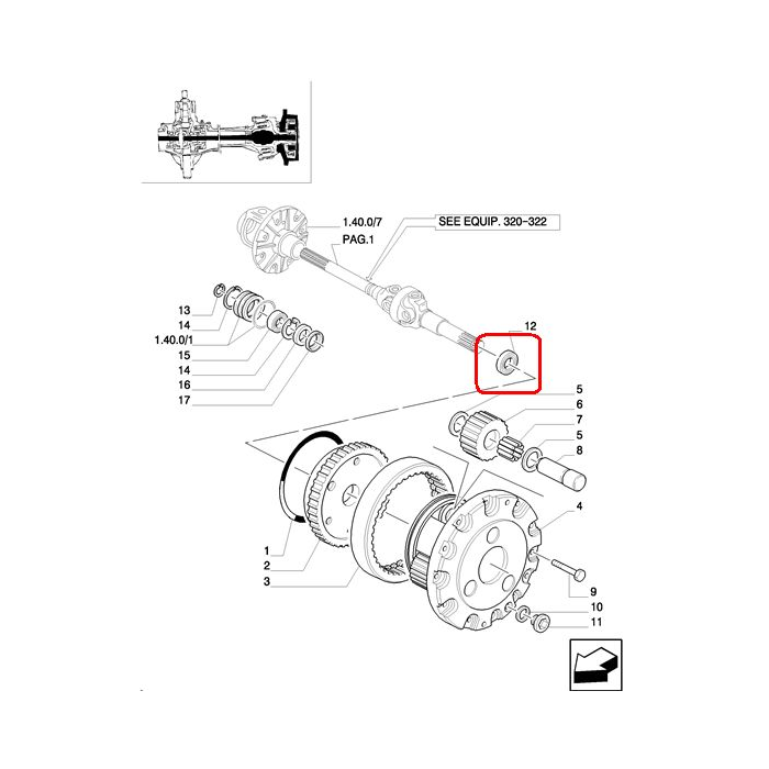 УПЛОТНИТЕЛЬ КОРОТКОГО ВАЛА NEW HOLLAND CASE 5184124