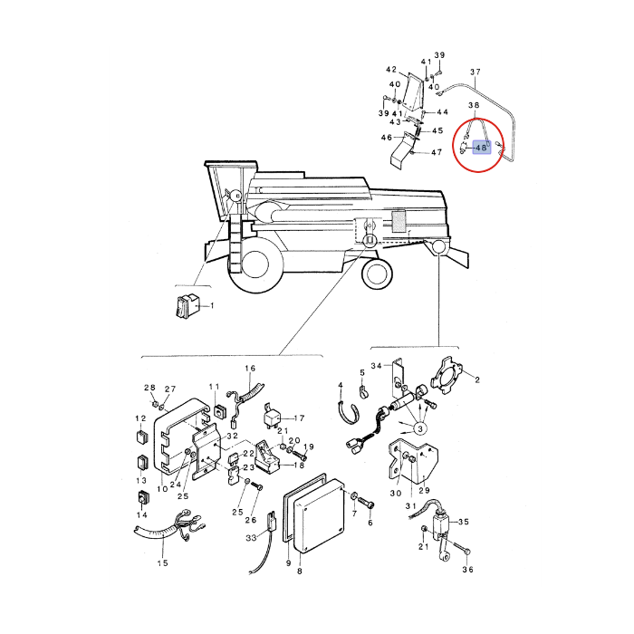 Выключатель педали сцепления New Holland TC56 89818685 - 9818685