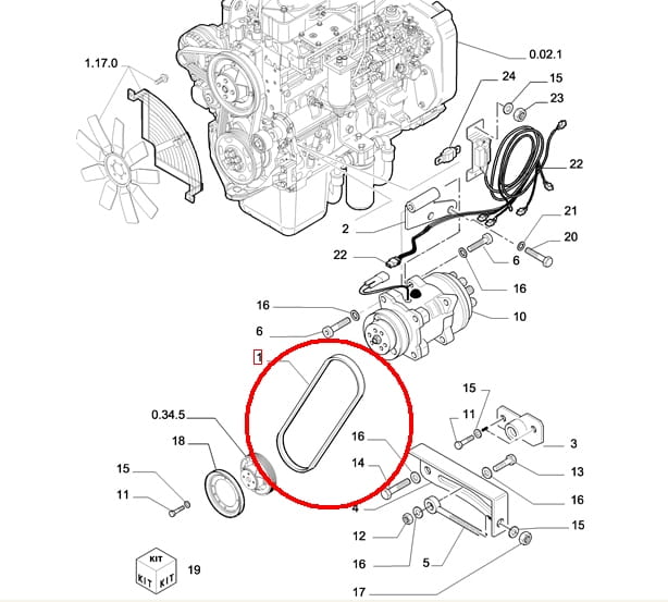 РЕМЕНЬ КОНДИЦИОНЕРА LM NEW TYPE NEW HOLLAND 76094513 - 87556229