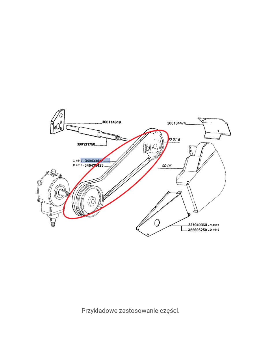 РЕМЕНЬ ПРИВОДНОЙ ЖАТКИ LAVERDA NEW HOLLAND 340433422