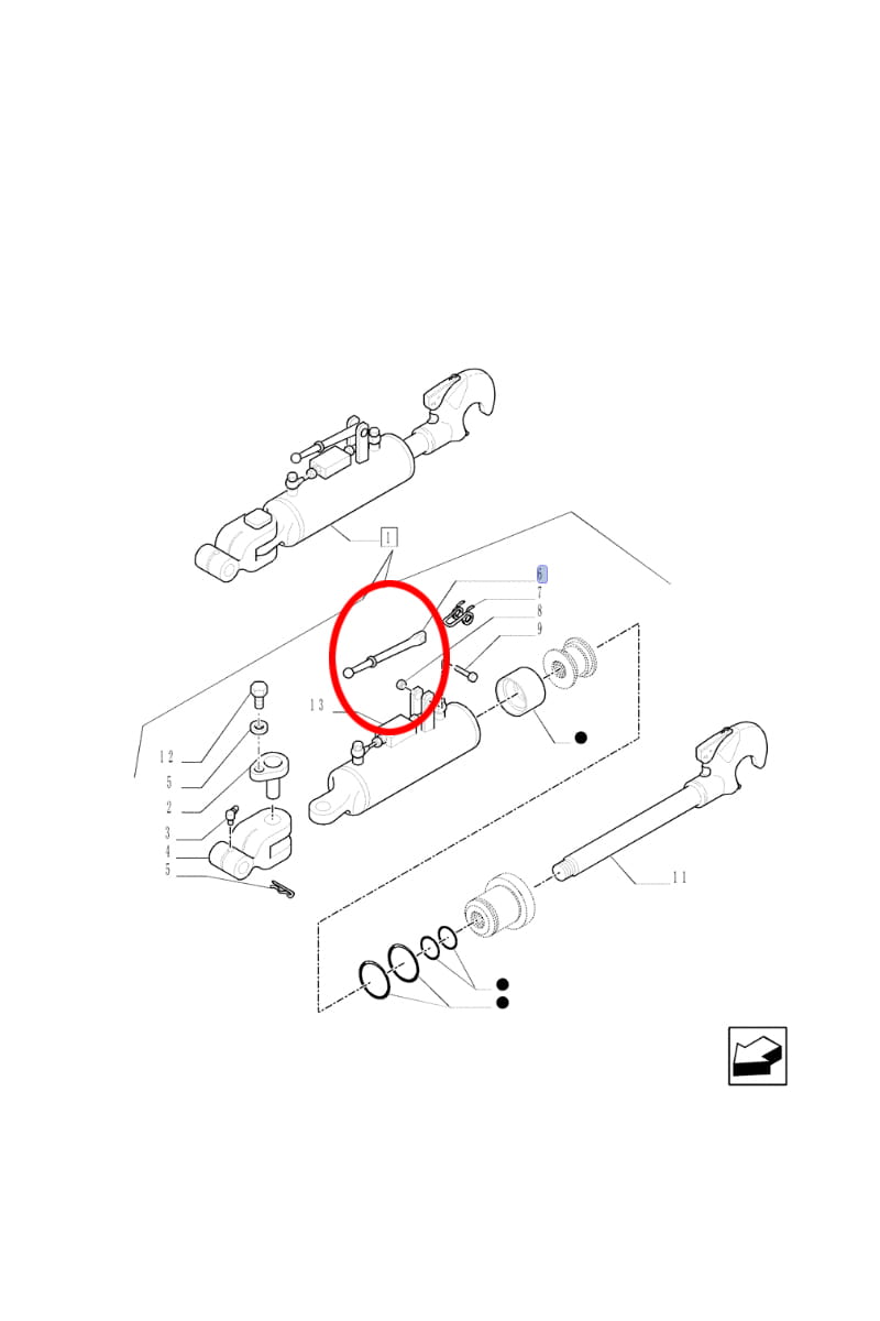 ЦЕНТРАЛЬНЫЙ ВИНТОВЫЙ РЫЧАГ NEW HOLLAND CASE CNH 5172394 - 9970254 - 5172612 - 5133116