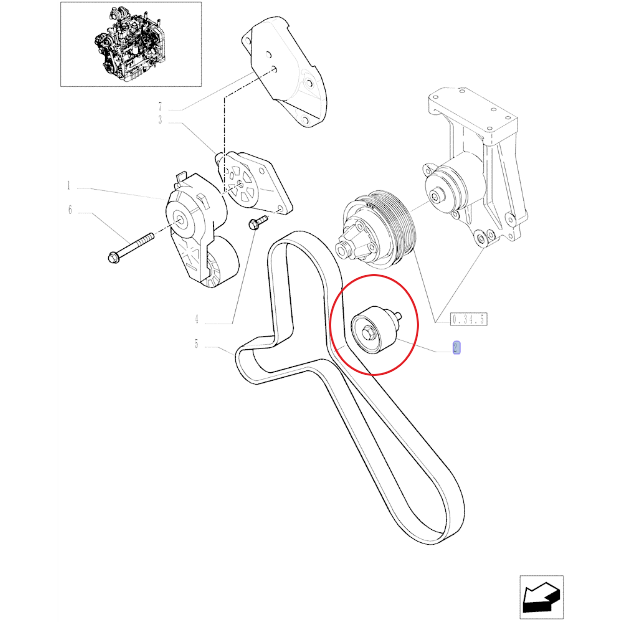 РОЛИК РЕМНЯ NEW HOLLAND CASE 504065879