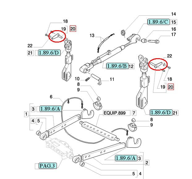 ШПИЛЬКА ДЛЯ ВЕШАЛКИ NEW HOLLAND CASE STEYR 47130640 - 5172006 - 47130642