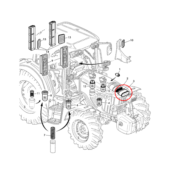 JOHN DEERE AL172781 ВСТАВКА ВОЗДУШНОГО ФИЛЬТРА