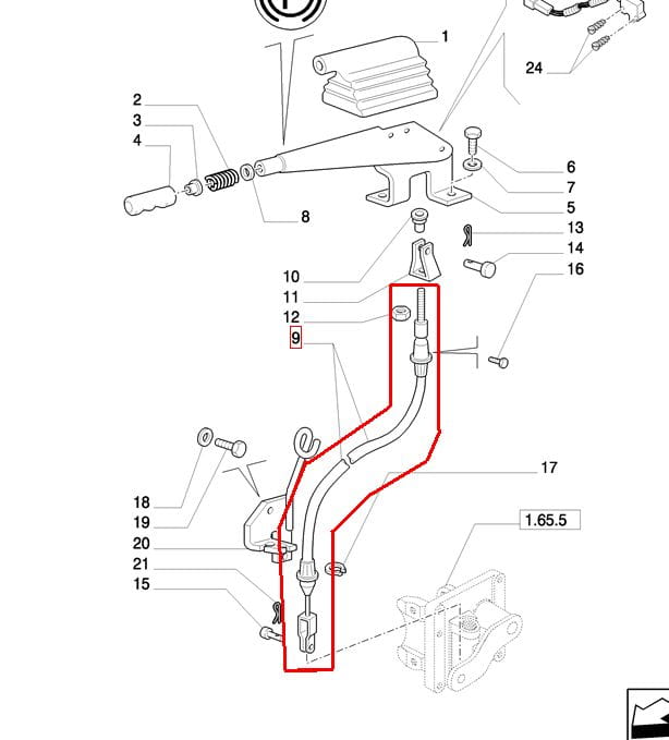 ТРОС РУЧНИКА NEW HOLLAND CASE 82016962 - 87531704