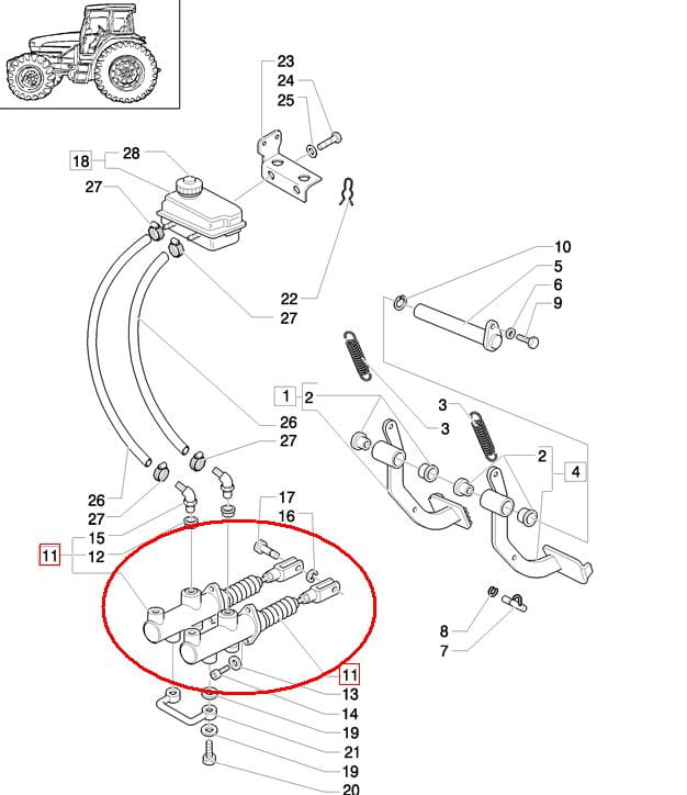 ТОРМОЗНОЙ НАСОС NEW HOLLAND CASE STEYR 47125744 - 87748269 - 87354681