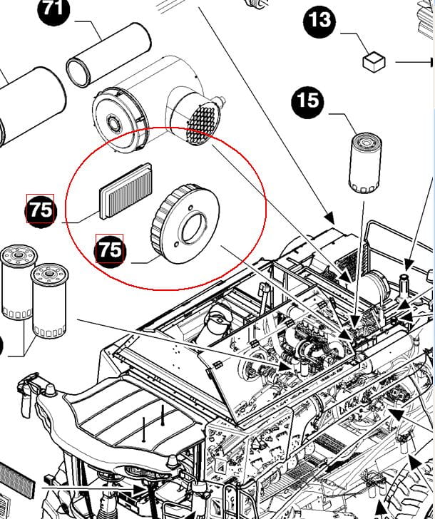 ФИЛЬТР ДВИГАТЕЛЯ IVECO NEW HOLLAND CASE 504209107 - 504153481