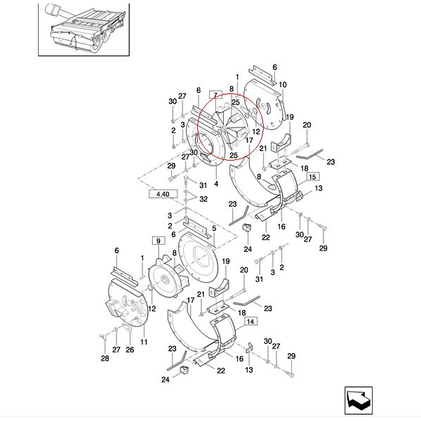 РЕЗЬБОВЫЙ БАРАБАН ПРАВЫЙ КОНВЕЙЕРА NEW HOLLAND CASE 84607287 - 89509686 - 87495025