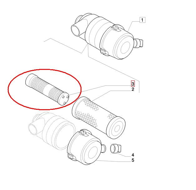 ФИЛЬТР ВОЗДУШНЫЙ ВНУТРЕННИЙ NEW HOLLAND 87704245 - 9976519