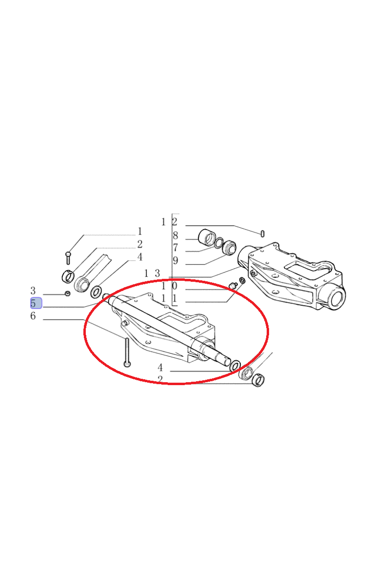 ВАЛ ЗАДНИХ ТЯЖЕК NEW HOLLAND CASE CNH 5109168