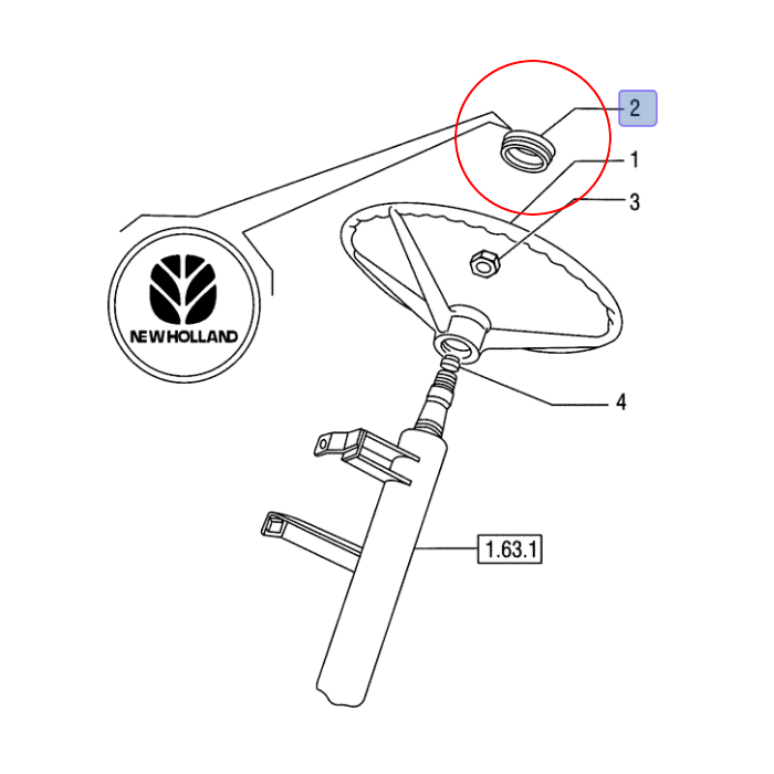 ЗНАЧОК НА РУЛЕ NEW HOLLAND 5167653