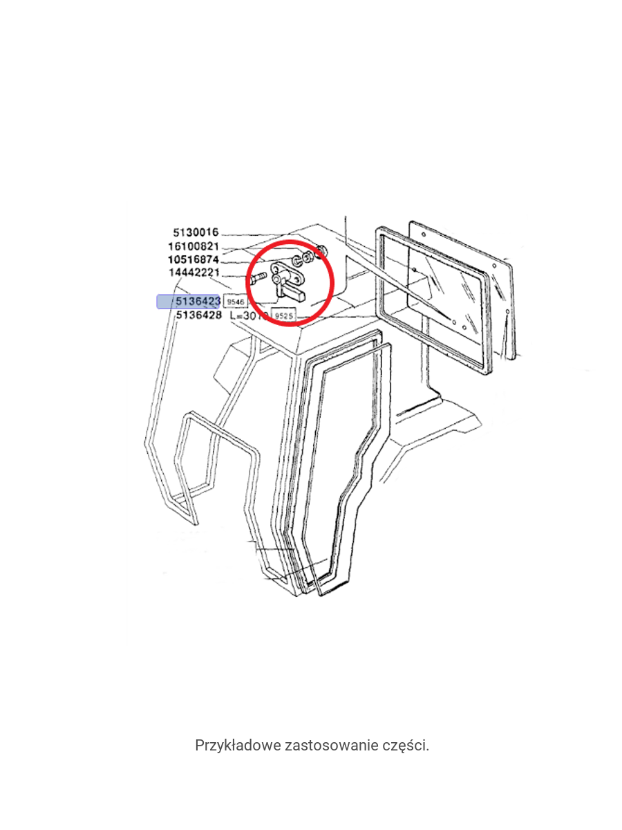 Оконная ручка New Holland CNH 5136423