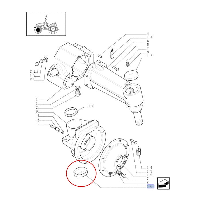 НИЖНЯЯ КРЫШКА ДИНАМИКА NEW HOLLAND 9976161