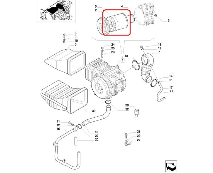 НАРУЖНЫЙ ВОЗДУШНЫЙ ФИЛЬТР NEW HOLLAND CASE STEYR 87517154