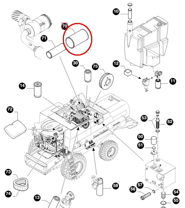 НАРУЖНЫЙ ВОЗДУШНЫЙ ФИЛЬТР NEW HOLLAND CASE 84072431