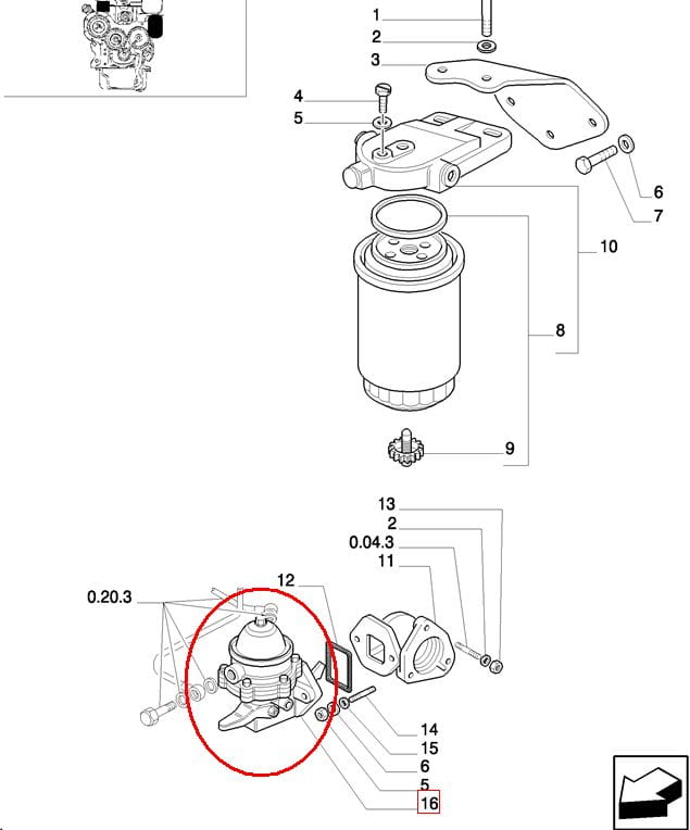 КОРПУС ТОПЛИВНОГО НАСОСА NEW HOLLAND 4757883 - 504090935