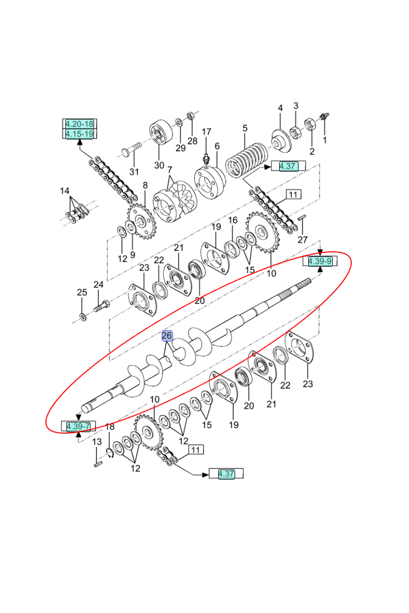 ШНЕКОВЫЙ ПОДАЧА NEW HOLLAND CNH 80453130 - 453130