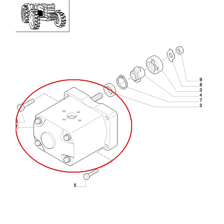 ПОДЪЕМНЫЙ НАСОС NEW HOLLAND CASE 5094391 - 5179719 - 5169770 - 5179714 - 84530154