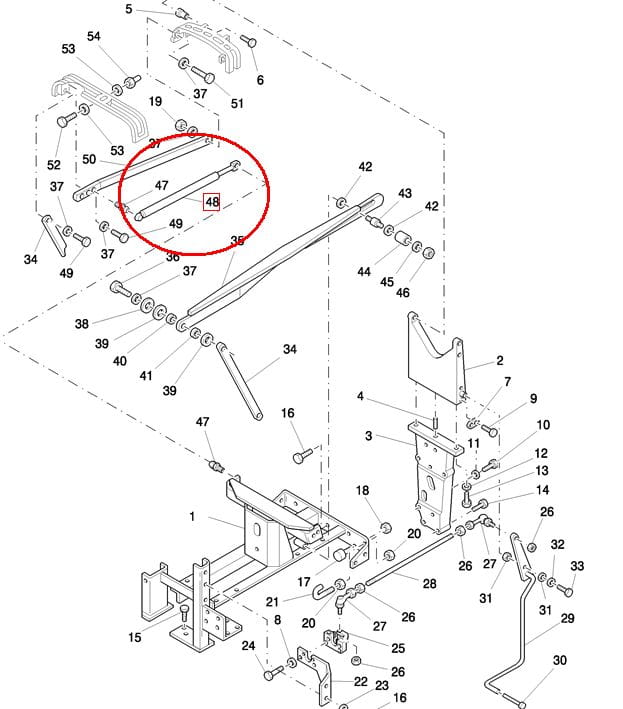 ГАЗОВАЯ ПРУЖИНА КАПОТА NEW HOLLAND 89824788 - 86026276