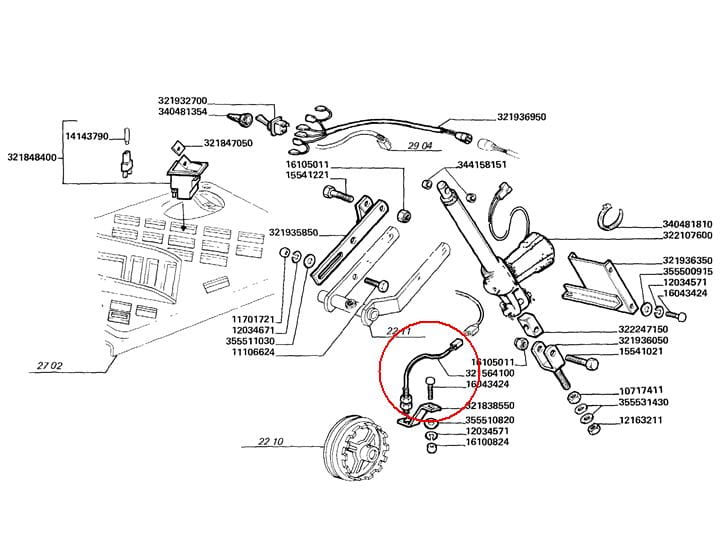 ДАТЧИК ПОВОРОТА ЦВЕТКА LAVERDA 321564100