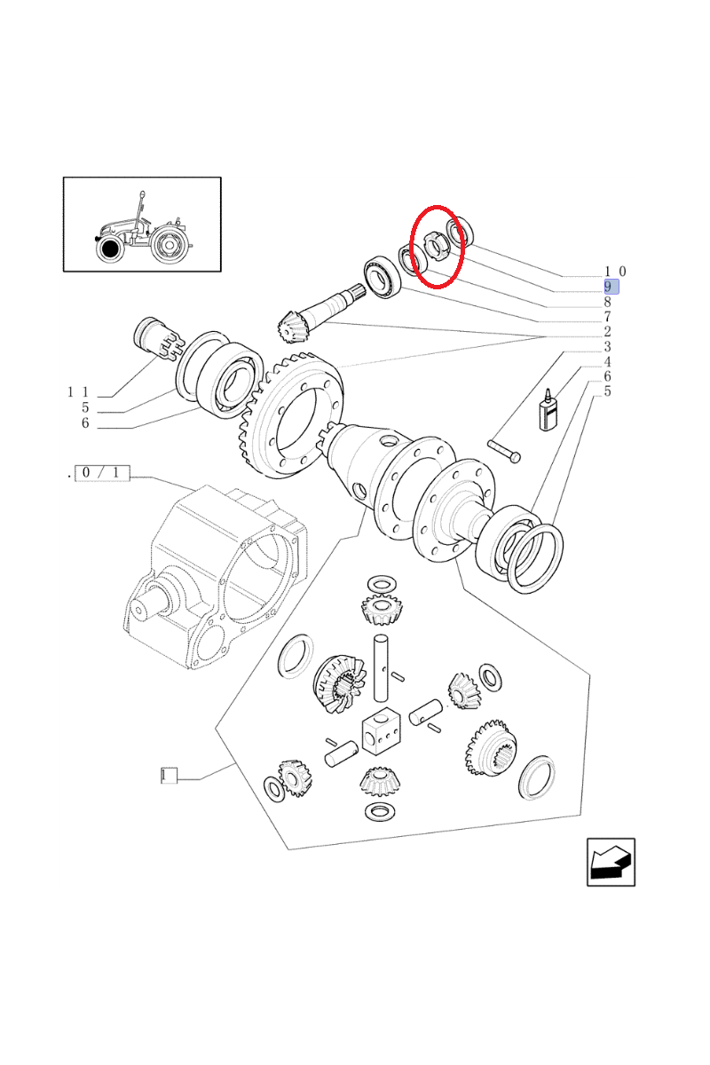 Фланцевая гайка New Holland CNH 87289576 - 9975327