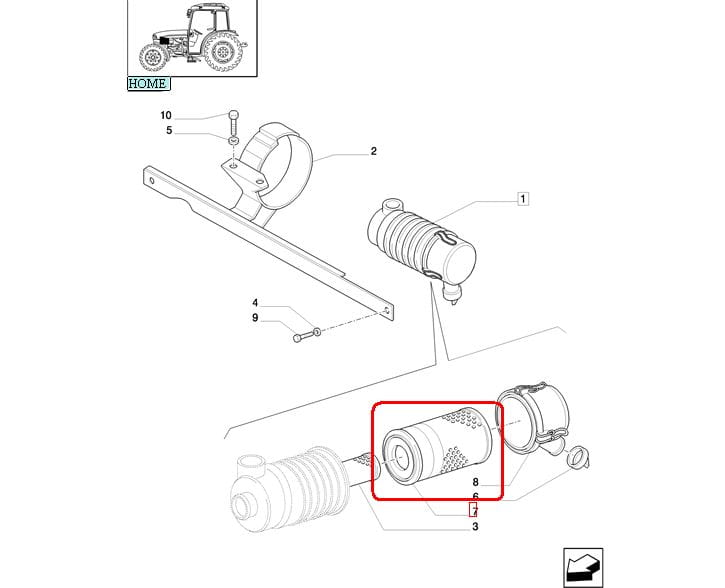 ФИЛЬТР НАРУЖНЫЙ ВОЗДУШНЫЙ NEW HOLLAND CASE STEYR 87704249 - 47135972 - 1930587