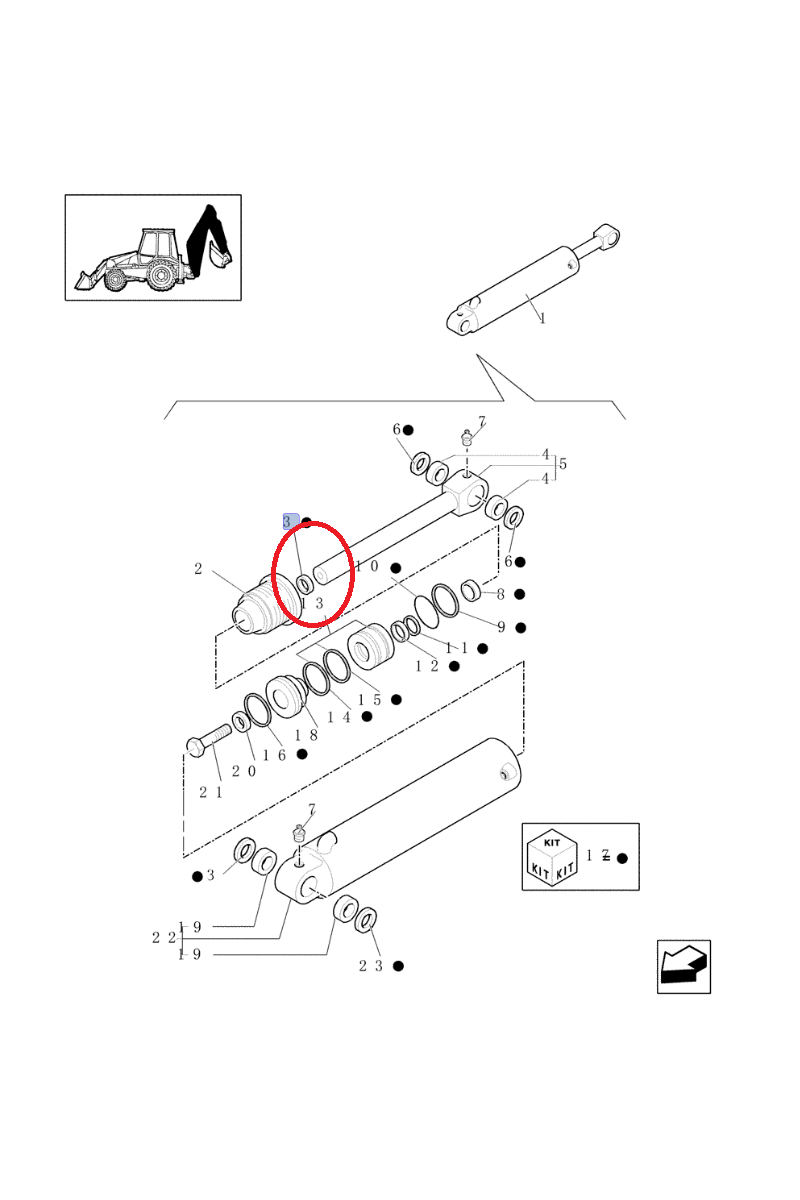 CASE CNH 85800084 Уплотнение гидроцилиндра