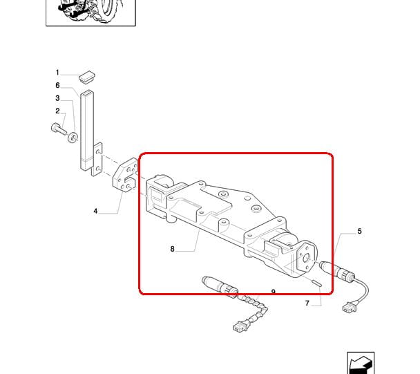 ОПОРА НИЖНЕЙ ТЯГИ NEW HOLLAND CASE 5190278