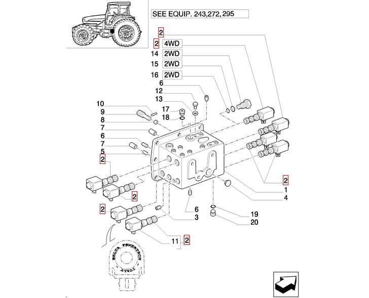 СОЛЕНОИДНЫЙ КЛАПАН NEW HOLLAND CASE 5168052